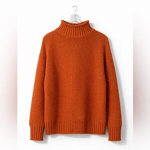Cozy Orange Knit Sweater